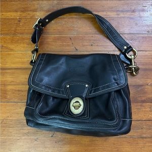 Coach Ali Vintage Black Leather 65th Anniversary Bag